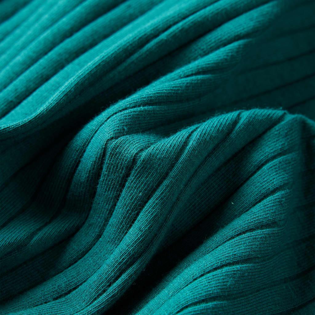 Μπλουζάκι Παιδικό Μακρυμάνικο Πλέξη Ριμπ Σκούρο Πράσινο 140