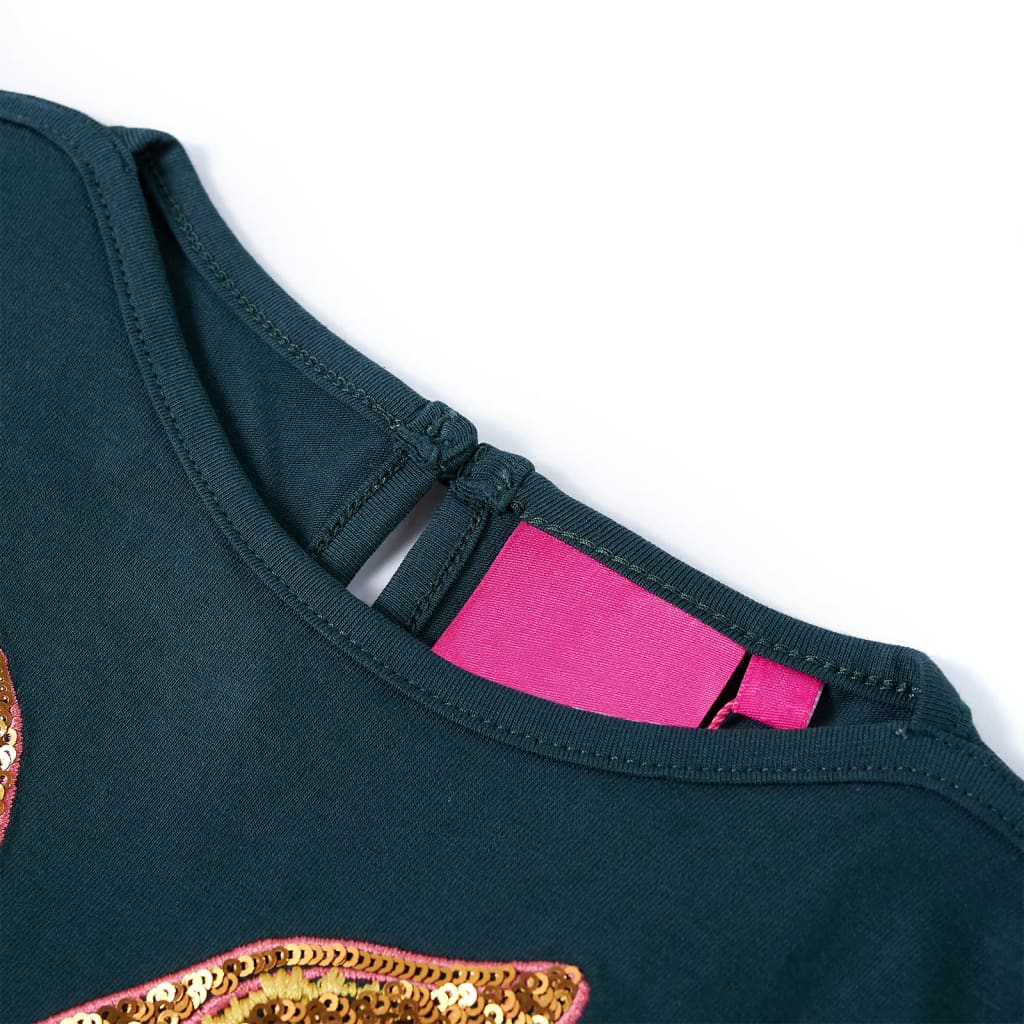 Μπλουζάκι Παιδικό Μακρυμάνικο Σκούρο Πράσινο 128