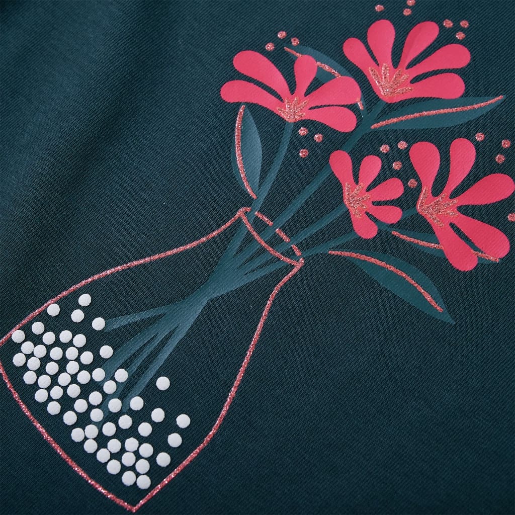 Μπλουζάκι Παιδικό Μακρυμάνικο Σκούρο Πράσινο 116