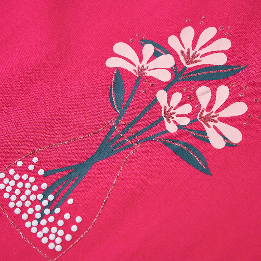 Μπλουζάκι Παιδικό Μακρυμάνικο Έντονο Ροζ 128