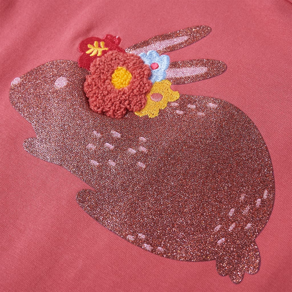 Μπλουζάκι Παιδικό Μακρυμάνικο Παλαιωμένο Ροζ 116