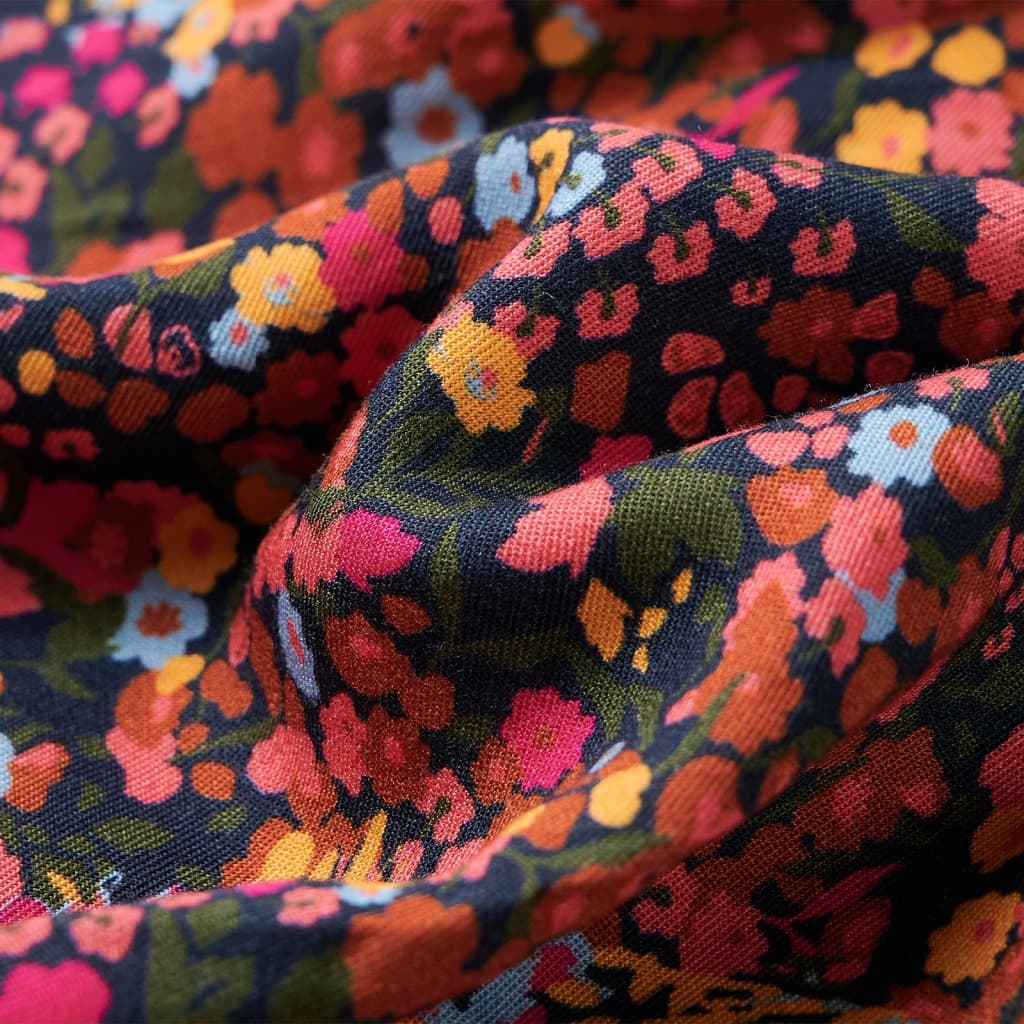 Φόρεμα Παιδικό Μακρυμάνικο Σκούρο Μπλε και Denim Μπλε 104