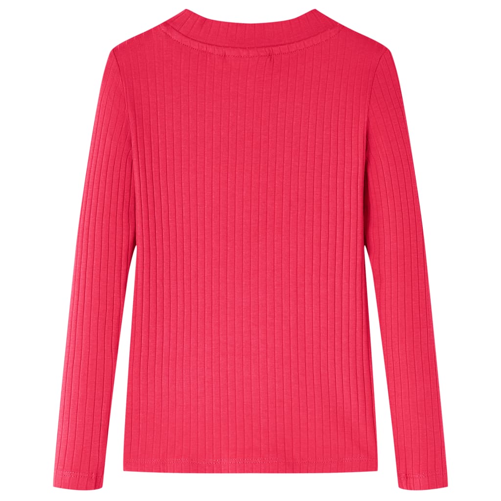 Μπλουζάκι Παιδικό Μακρυμάνικο Έντονο Ροζ 128