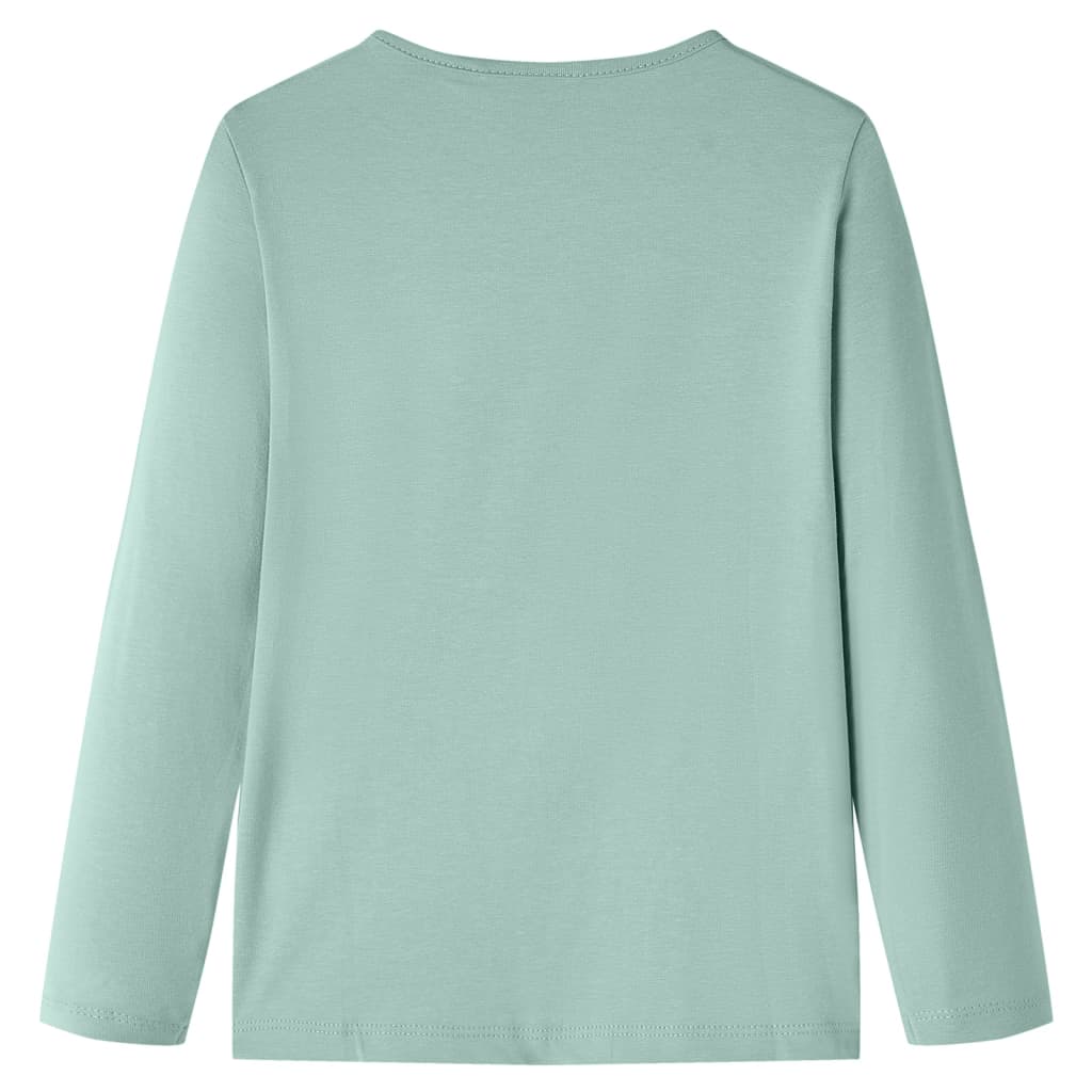 Μπλουζάκι Παιδικό Μακρυμάνικο Μεσαίο Χρώμα Μέντας 104