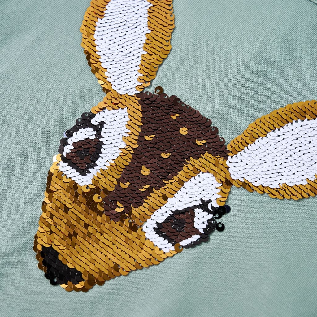 Μπλουζάκι Παιδικό Μακρυμάνικο Μεσαίο Χρώμα Μέντας 128