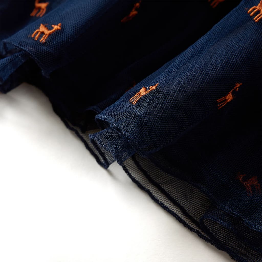 Φόρεμα Παιδικό Μακρυμάνικο Ναυτικό Μπλε 104