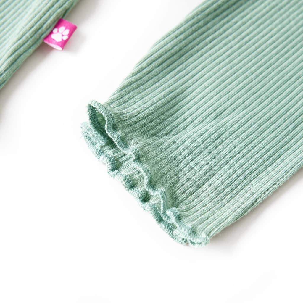 Μπλουζάκι Παιδικό Μακρυμάνικο με Χαμηλό Ζιβάγκο Σκούρα Μέντα 92