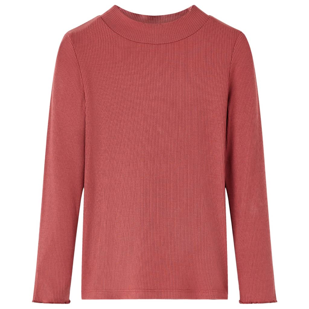 Μπλουζάκι Παιδικό Μακρυμάνικο με Χαμηλό Ζιβάγκο Burnt Red 128