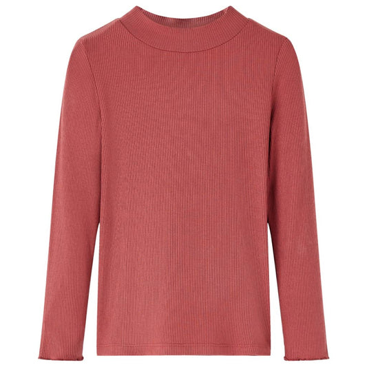 Μπλουζάκι Παιδικό Μακρυμάνικο με Χαμηλό Ζιβάγκο Burnt Red 128