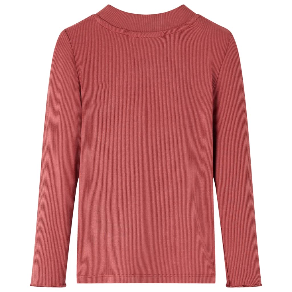 Μπλουζάκι Παιδικό Μακρυμάνικο με Χαμηλό Ζιβάγκο Burnt Red 140