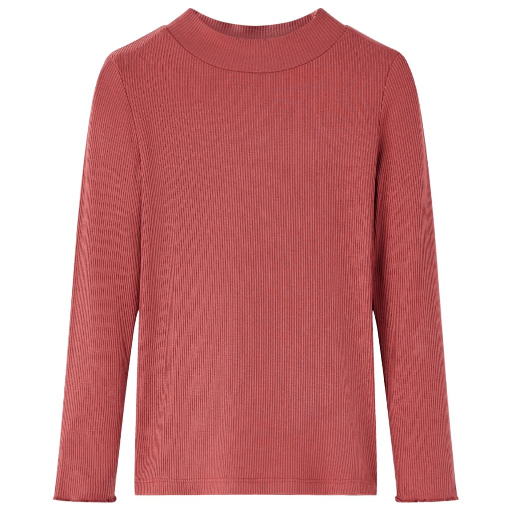 Μπλουζάκι Παιδικό Μακρυμάνικο με Χαμηλό Ζιβάγκο Burnt Red 140