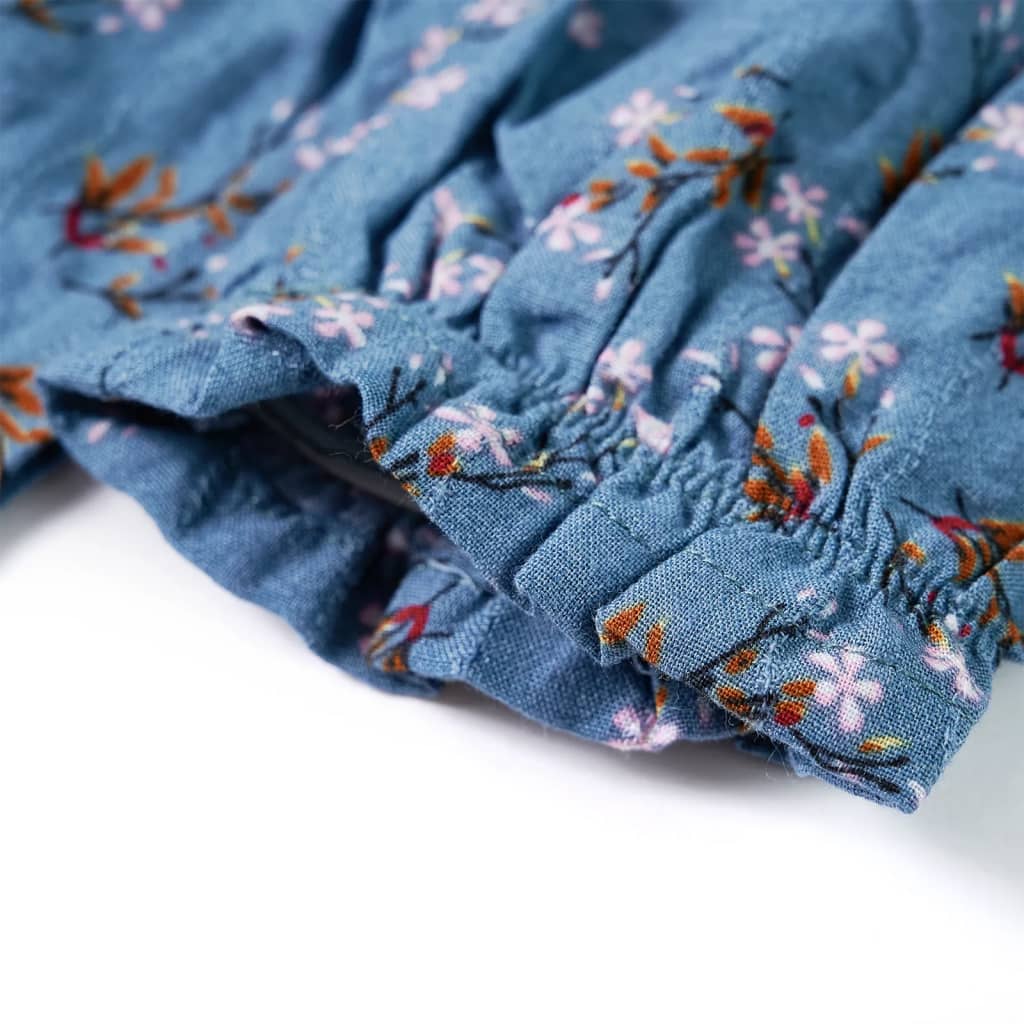 Φόρεμα Παιδικό Μακρυμάνικο Πετρόλ 104