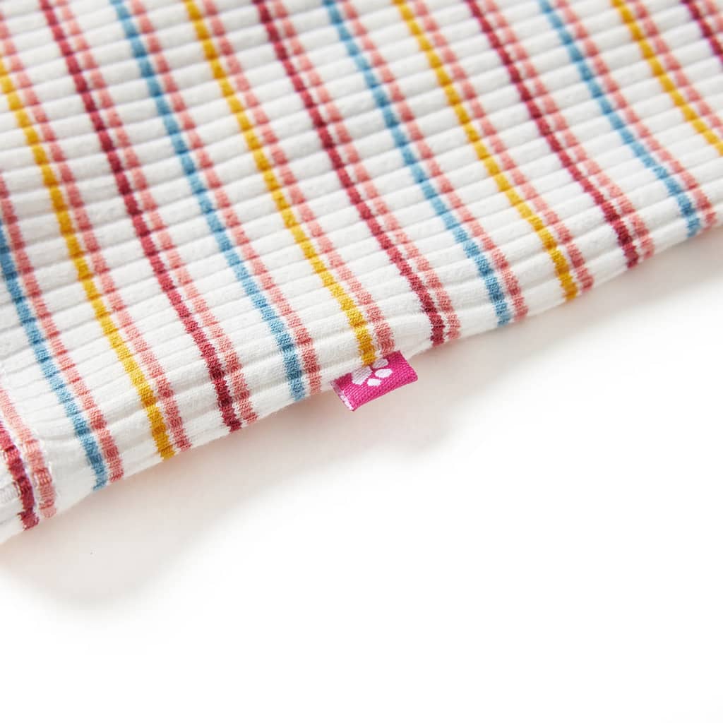 Μπλουζάκι Παιδικό Μακρυμάνικο με Χαμηλό Ζιβάγκο και Ριγές Εκρού 92