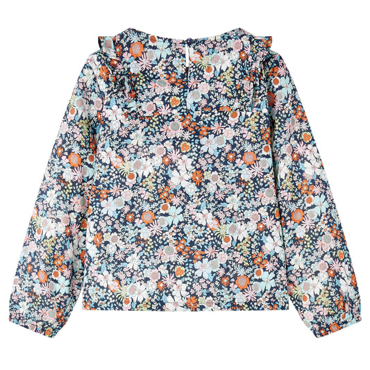 Πουκάμισο Παιδικό Μακρυμάνικο Σκούρο Μπλε 140