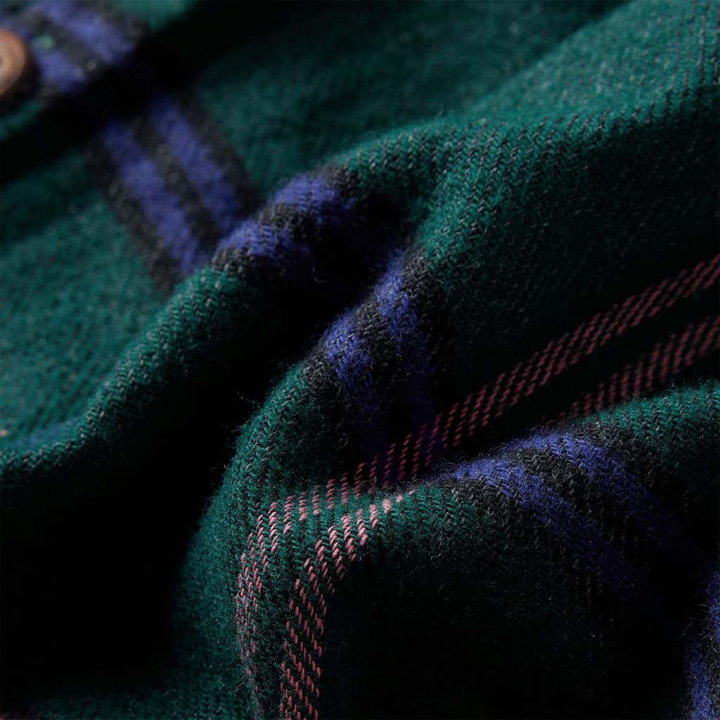 Φόρεμα Παιδικό Μακρυμάνικο με Βολάν Σκούρο Πράσινο 128