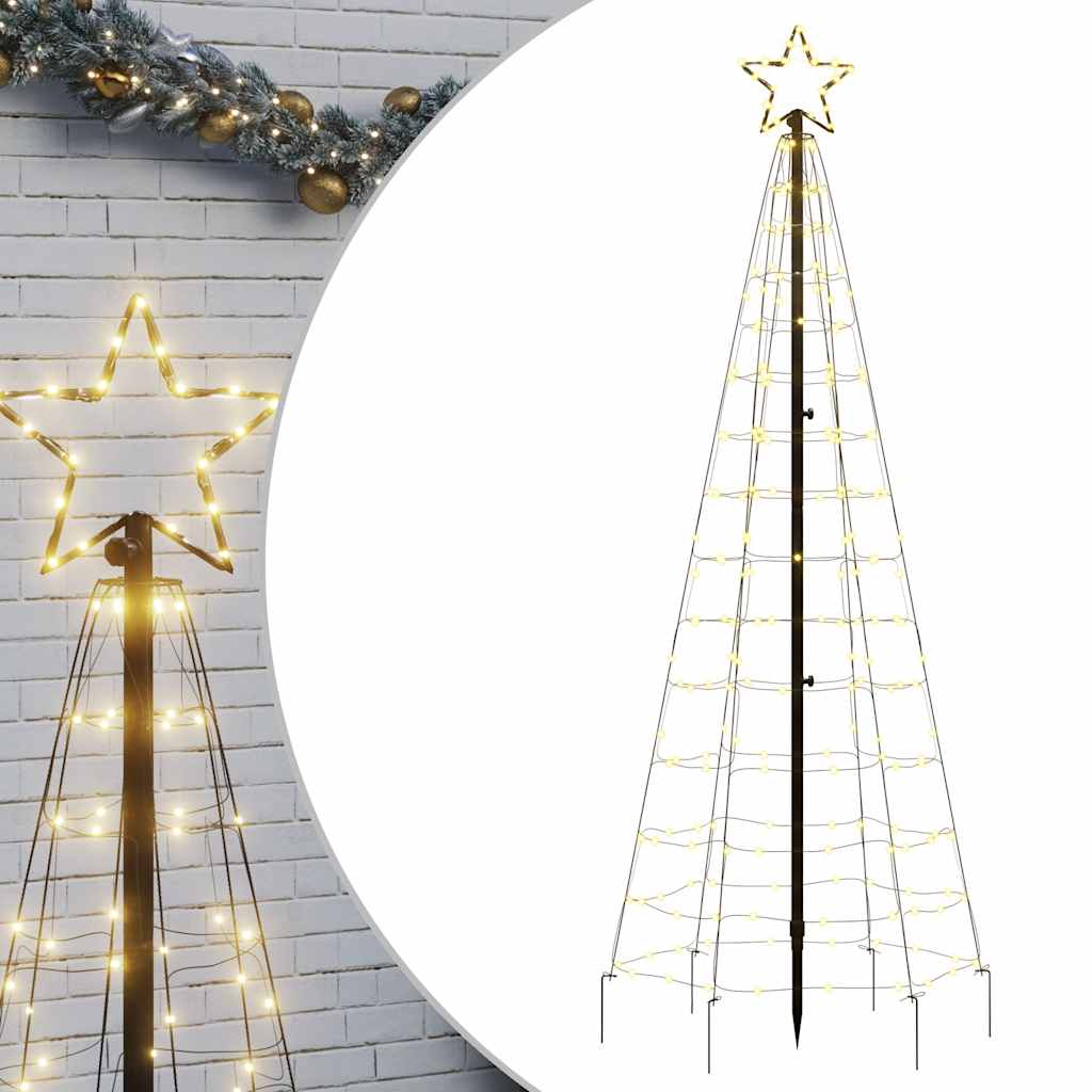 vidaXL Χριστουγεννιάτικο δέντρο LED με καρφιά 220 LED Θερμό Λευκό