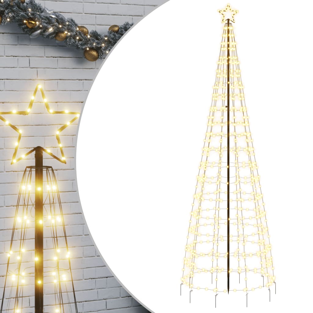 vidaXL Χριστουγεννιάτικο δέντρο LED με καρφιά 570 LED Ζεστό Λευκό
