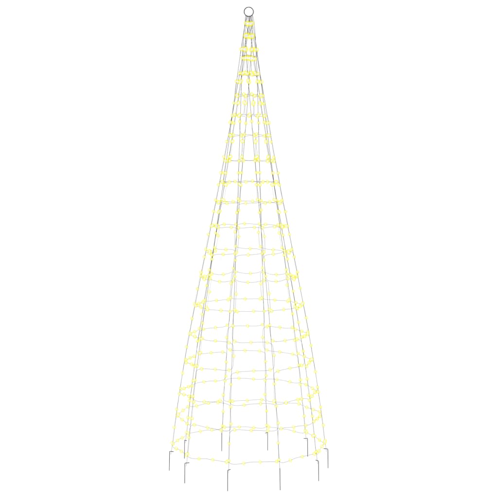 vidaXL Χριστουγεν. Δέντρο για Ιστό Σημαίας 550 LED Θερμό Λευκό 300 εκ.