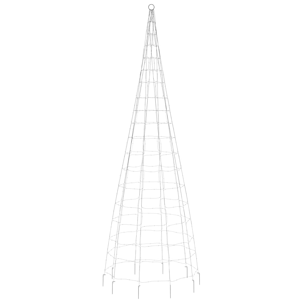 vidaXL Χριστουγεν. Δέντρο για Ιστό Σημαίας 550 LED Θερμό Λευκό 300 εκ.