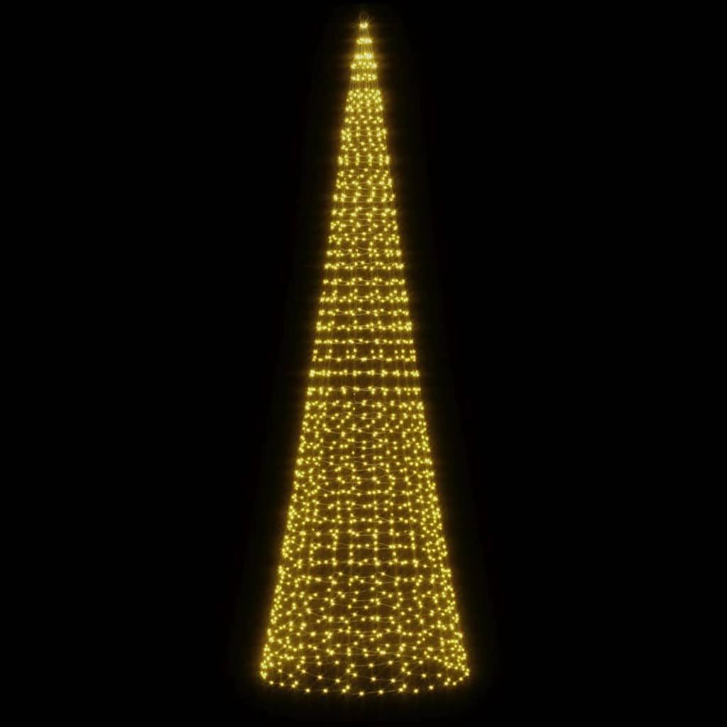 vidaXL Φωτιστικό Χριστουγεννιάτικο Δέντρο 1534 LED Θερμό Λευκό 500 εκ.