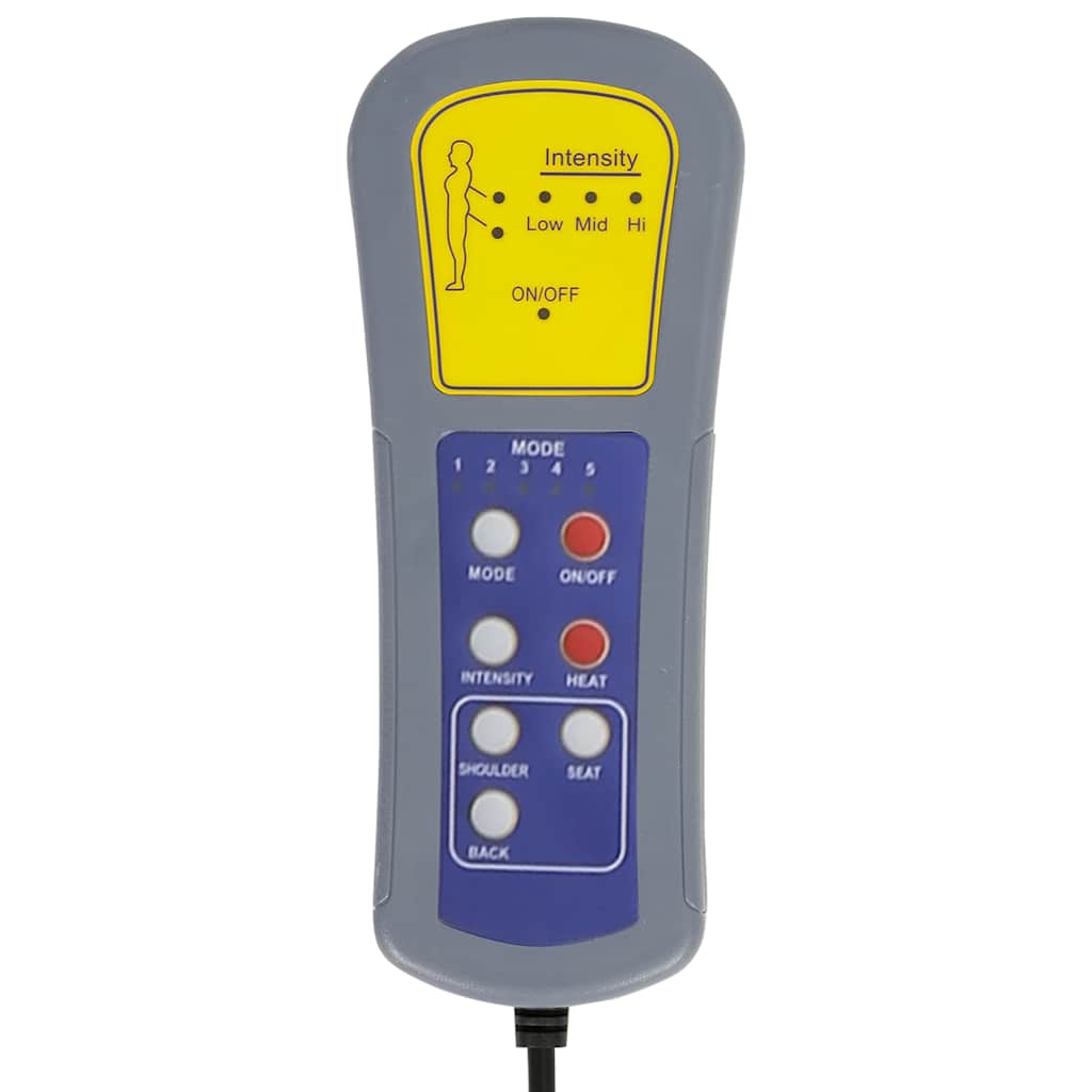 vidaXL Πολυθρόνα Μασάζ Ανακλινόμενη με Υποπόδιο Μαύρη Συνθετικό Δέρμα