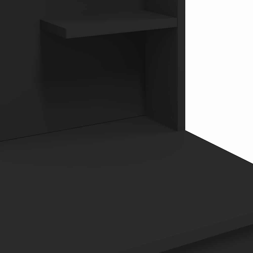 vidaXL Μπουντουάρ με LED Φώτα Μαύρο 96x40x142 εκ.