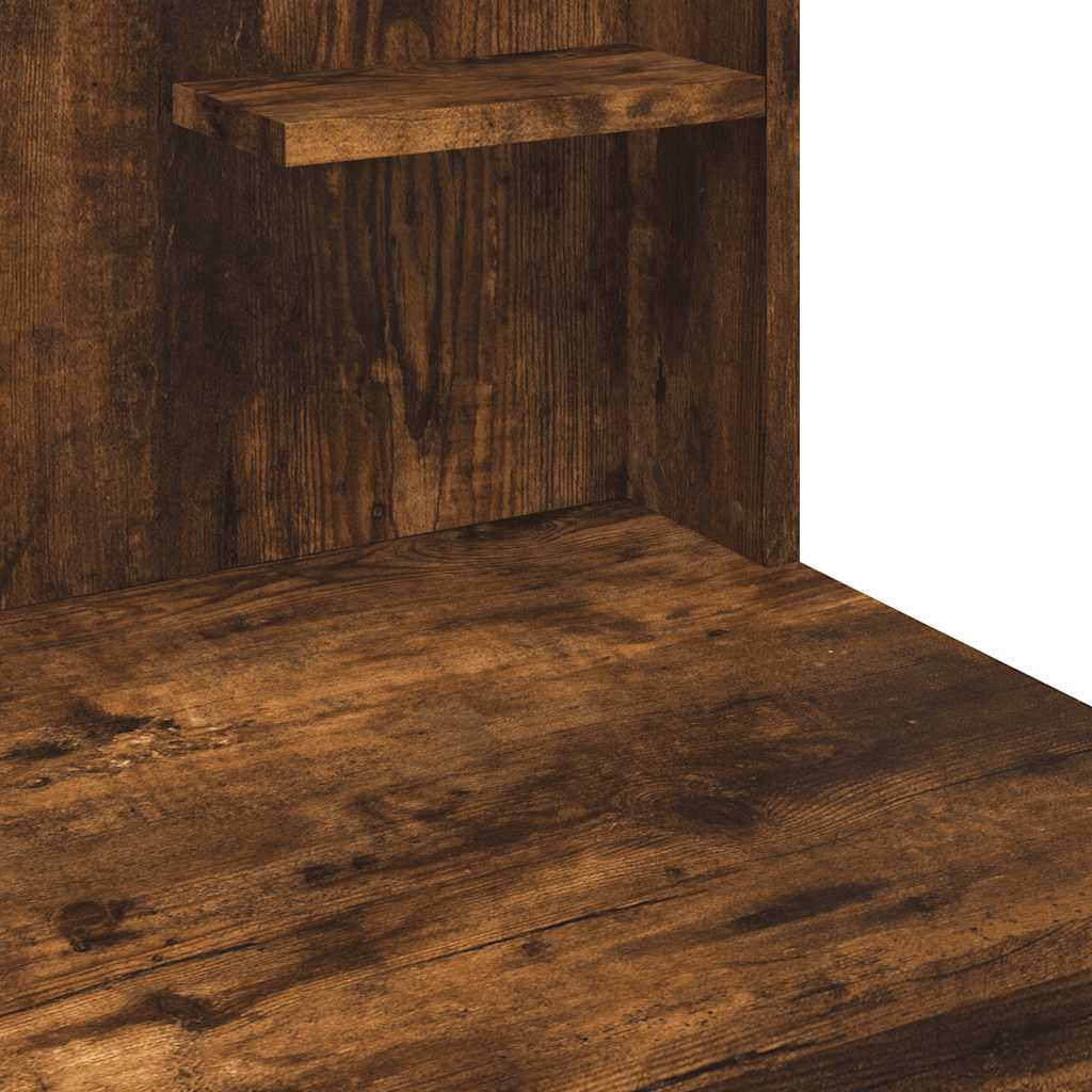 vidaXL Μπουντουάρ με LED Φώτα Καπνιστή Δρυς 96x40x142 εκ.