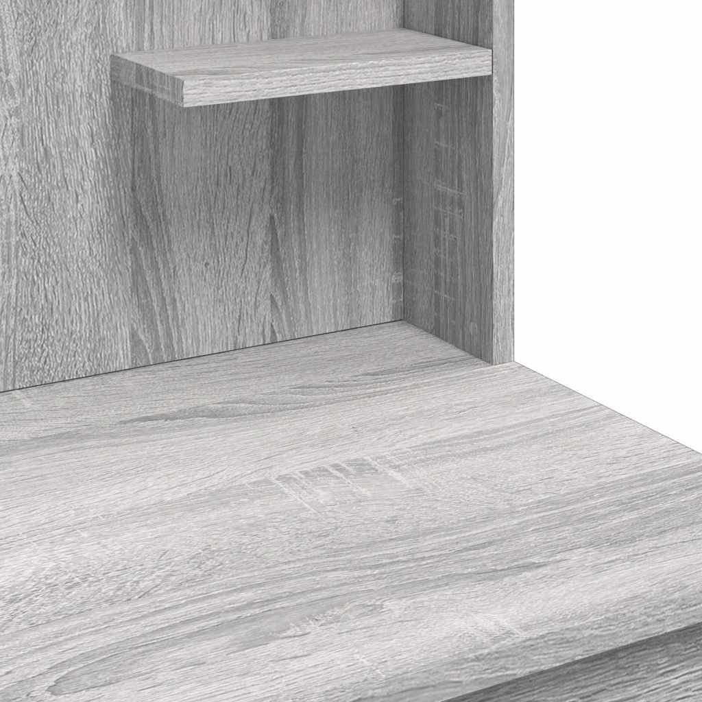 vidaXL Μπουντουάρ με LED Φώτα Γκρι Sonoma 96x40x142 εκ.