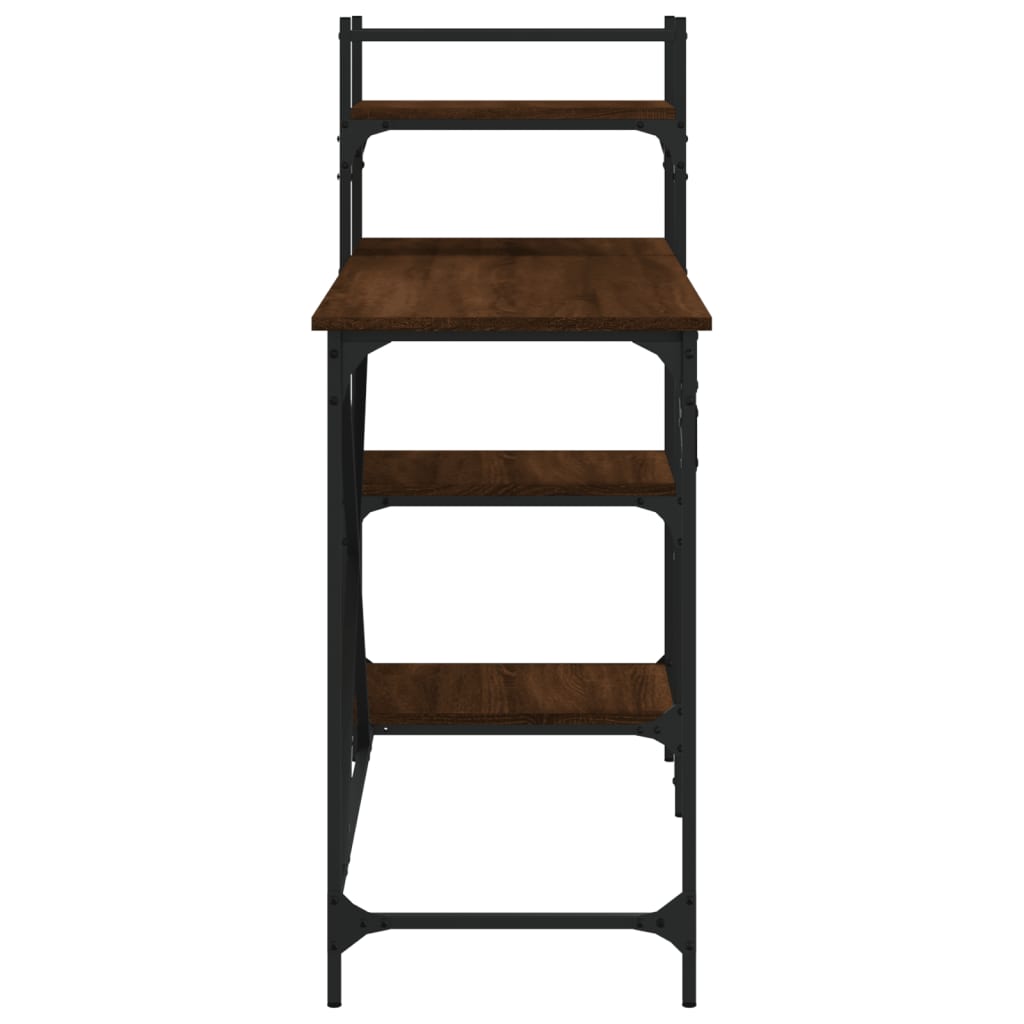 vidaXL Γραφείο Υπολογιστή με Ράφια Καφέ Δρυς 120 x 47 x 109 εκ.