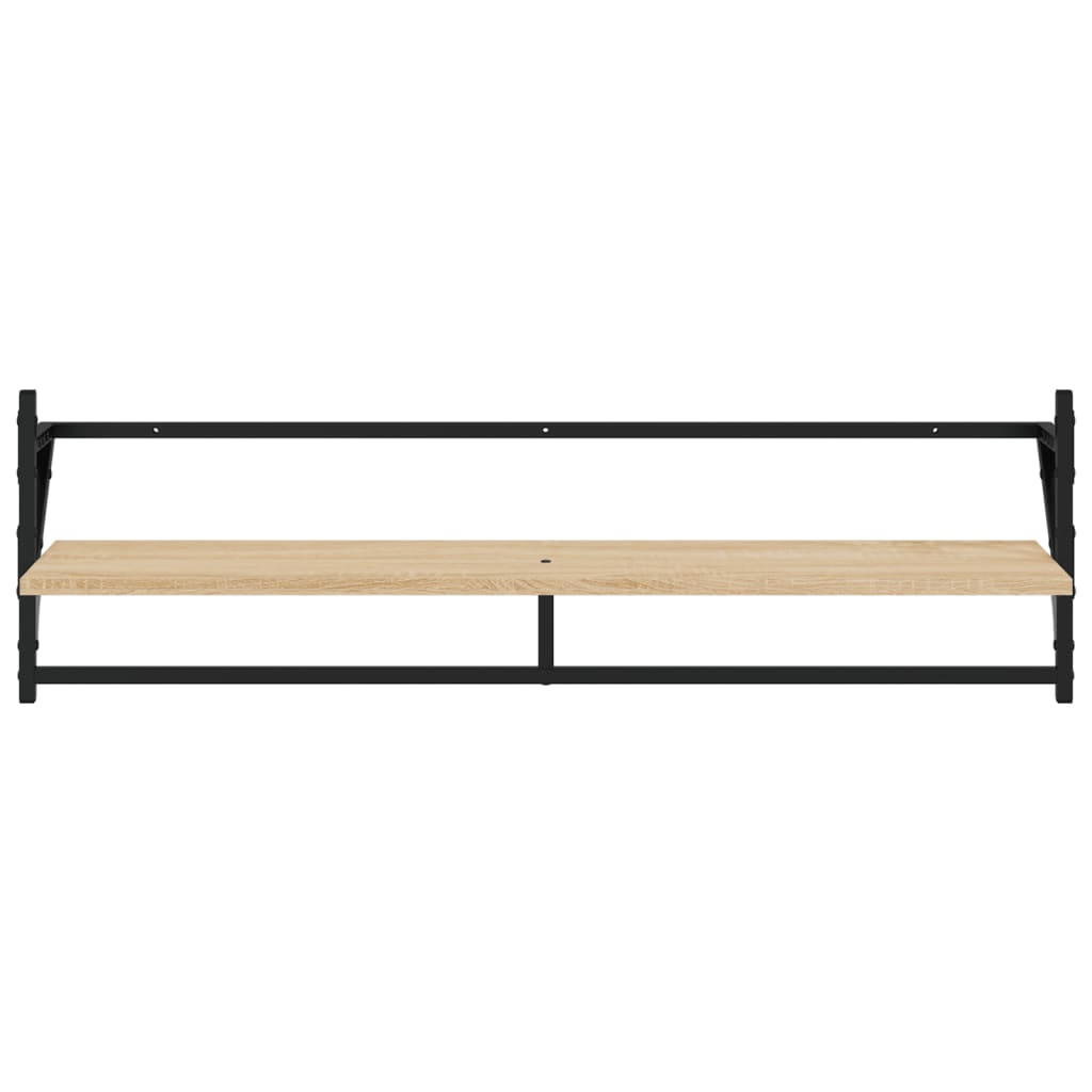 vidaXL Ράφια Τοίχου Σετ 6 τεμ. με Μπάρες Sonoma Δρυς από Επεξεργ. ξύλο