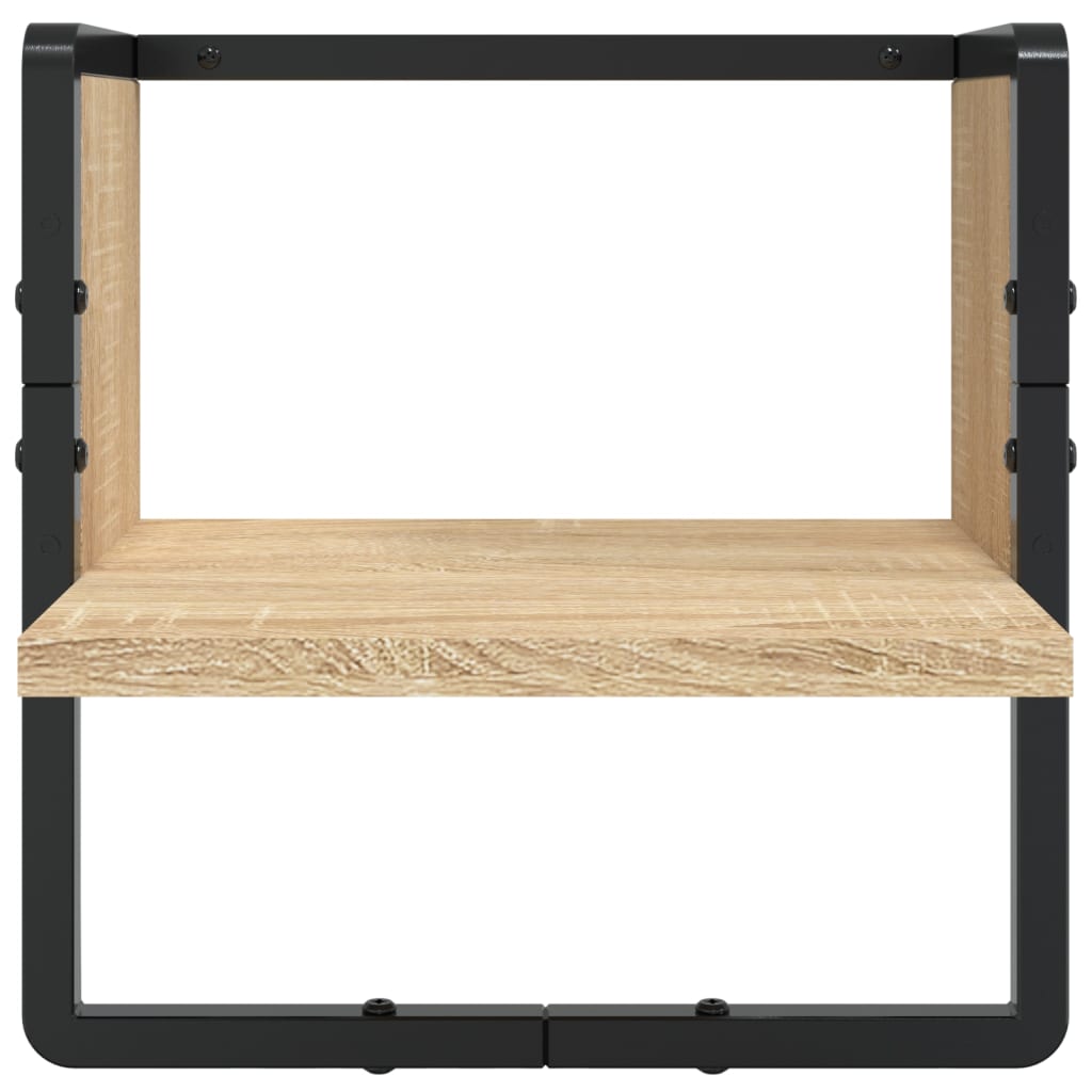 vidaXL Ράφια Τοίχου Σετ 4 τεμ. με Μπάρες Sonoma Δρυς από Επεξεργ. ξύλο