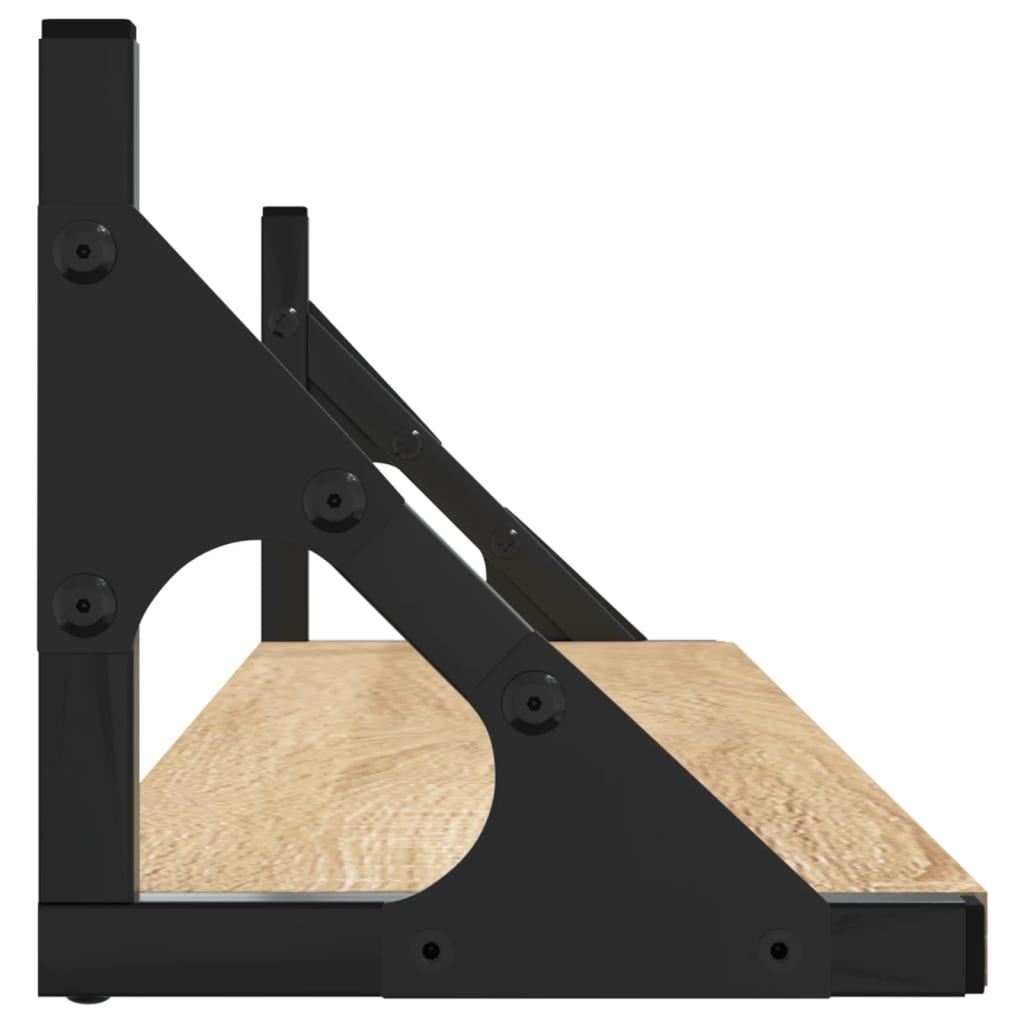 vidaXL Ράφια Τοίχου 2 τεμ. Sonoma Δρυς 80x15x15,5εκ Επεξεργασμένο Ξύλο