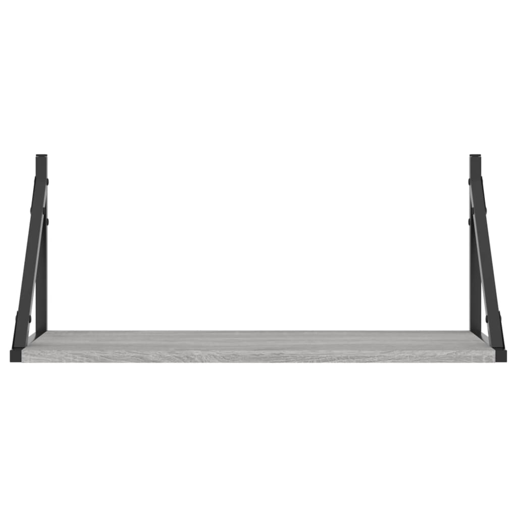 vidaXL Ραφιέρες Τοίχου 2 τεμ. Γκρι Sonoma 60x25x25,5 εκ. Επεξ. Ξύλο