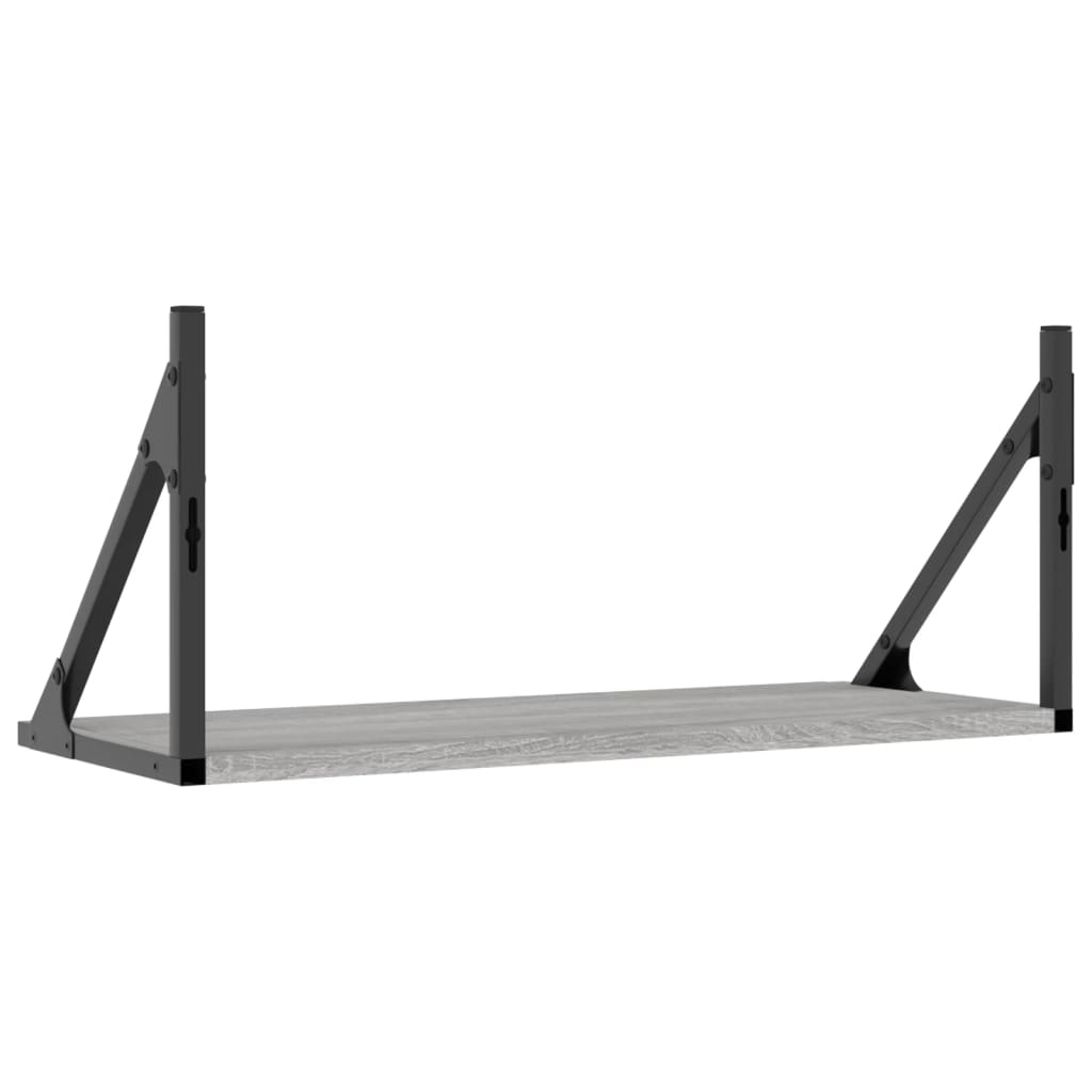 vidaXL Ραφιέρες Τοίχου 2 τεμ. Γκρι Sonoma 60x25x25,5 εκ. Επεξ. Ξύλο