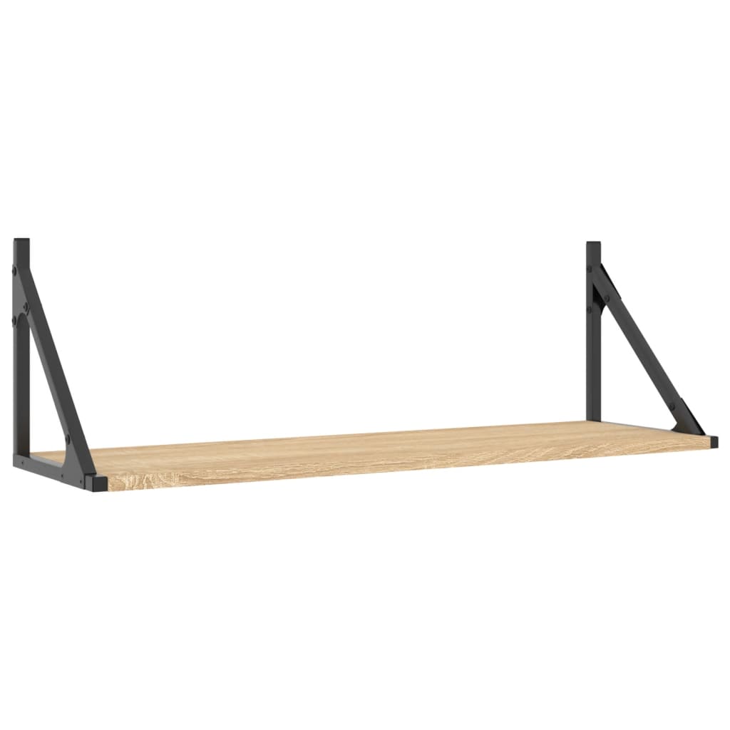vidaXL Ράφια Τοίχου 2 τεμ. Sonoma Δρυς 80x25x25,5εκ Επεξεργασμένο Ξύλο