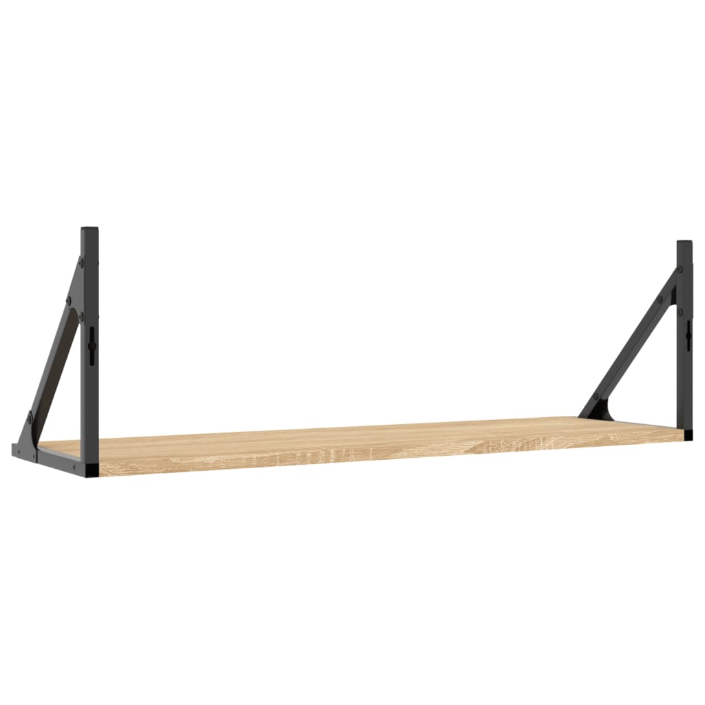 vidaXL Ράφια Τοίχου 2 τεμ. Sonoma Δρυς 80x25x25,5εκ Επεξεργασμένο Ξύλο
