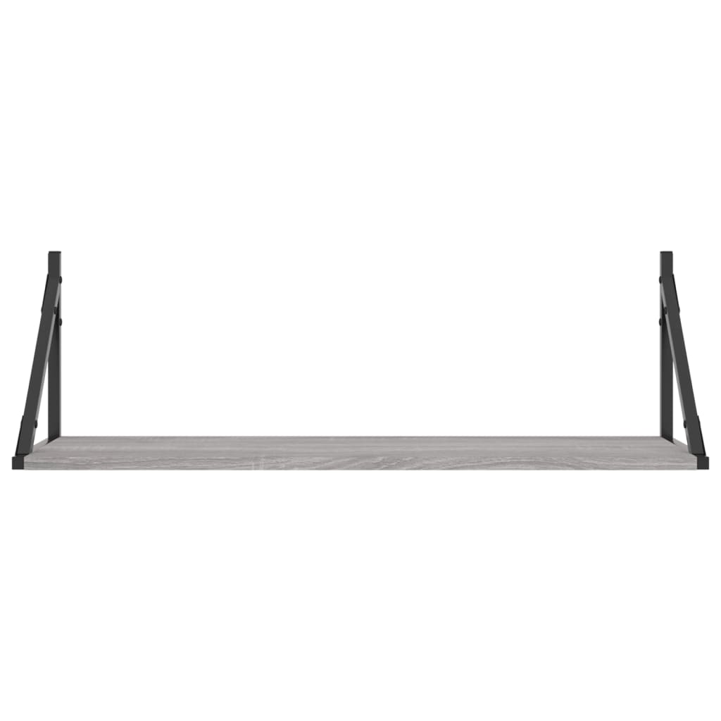vidaXL Ραφιέρες Τοίχου 2 τεμ. Γκρι Sonoma 80x25x25,5 εκ. Επεξ. Ξύλο