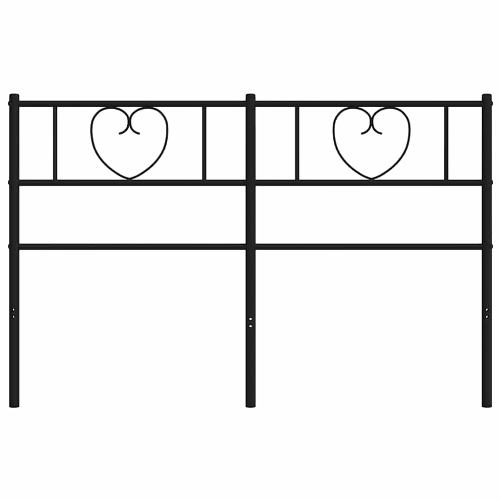 vidaXL Ανταλλακτικό κεφαλάρι Μαύρο 140 εκ. Μεταλλικό