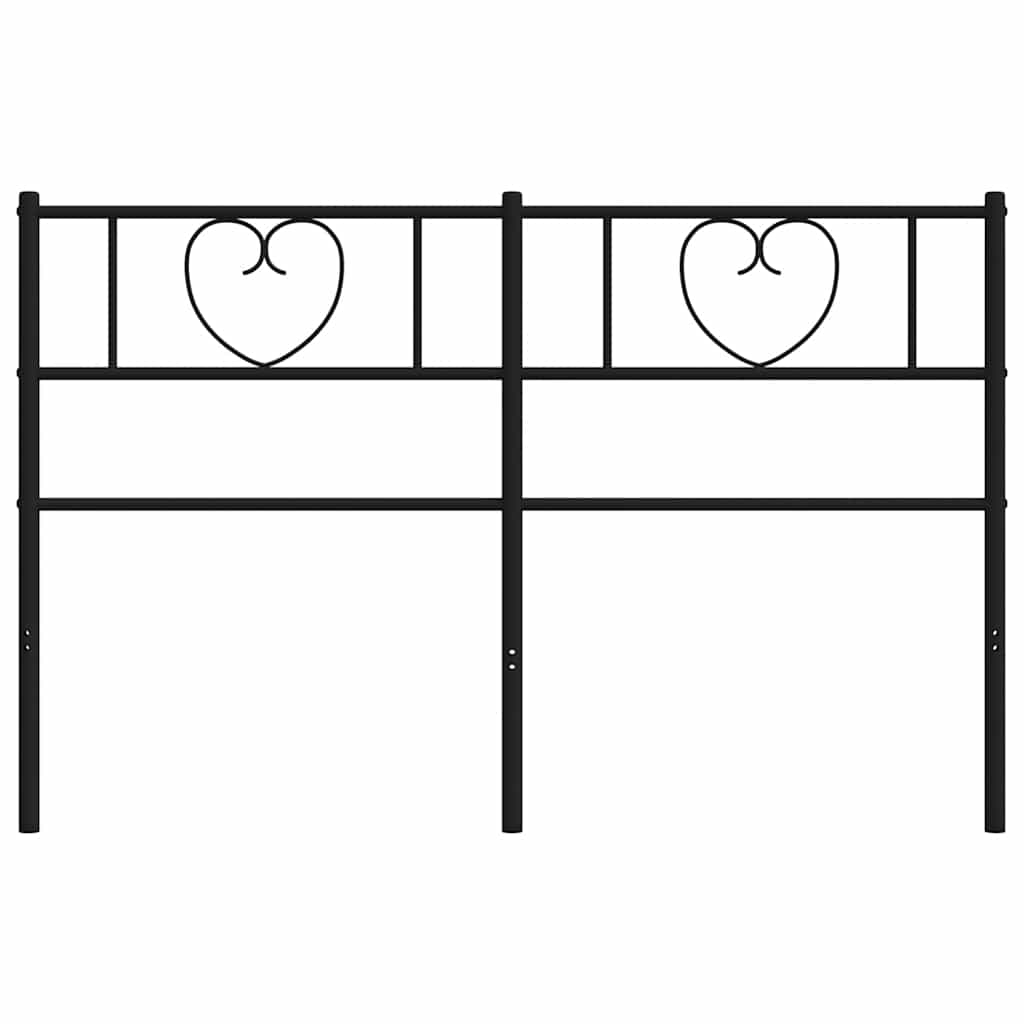 vidaXL Ανταλλακτικό κεφαλάρι Μαύρο 150 εκ. Μεταλλικό