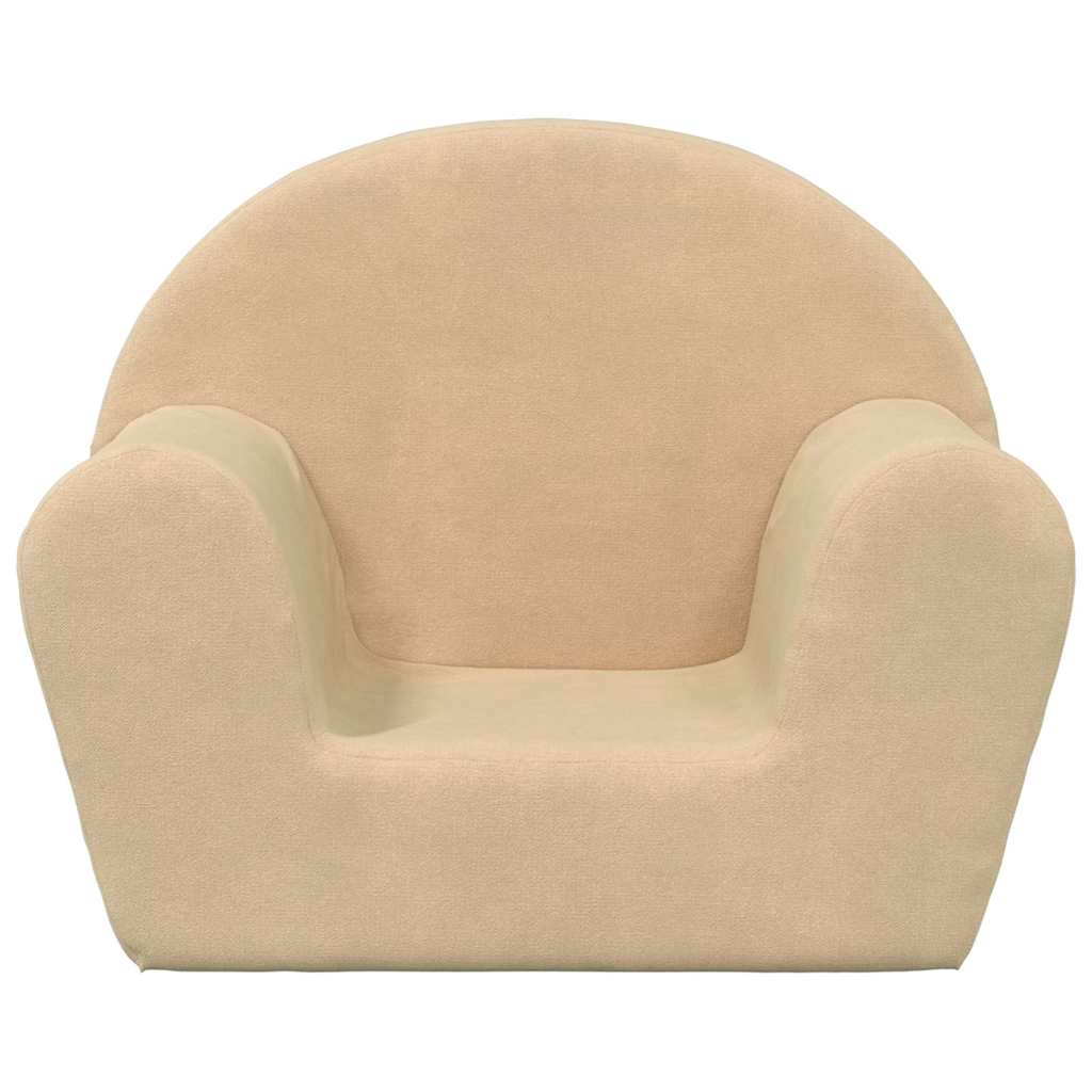 vidaXL Παιδικός καναπές Cream Soft Plush