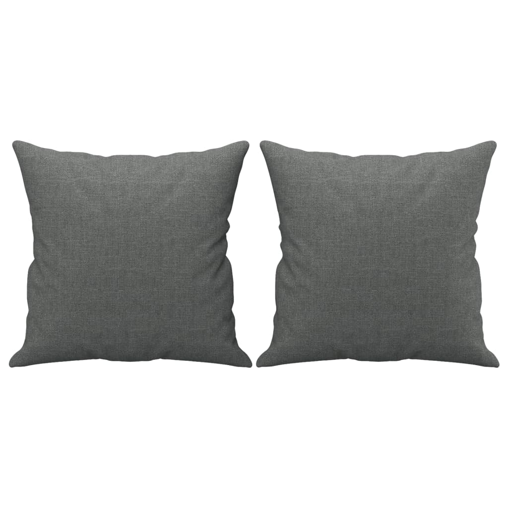 vidaXL Καναπές Διθέσιος Σκ. Γκρι 120 εκ. Υφασμάτινος Διακ. Μαξιλάρια