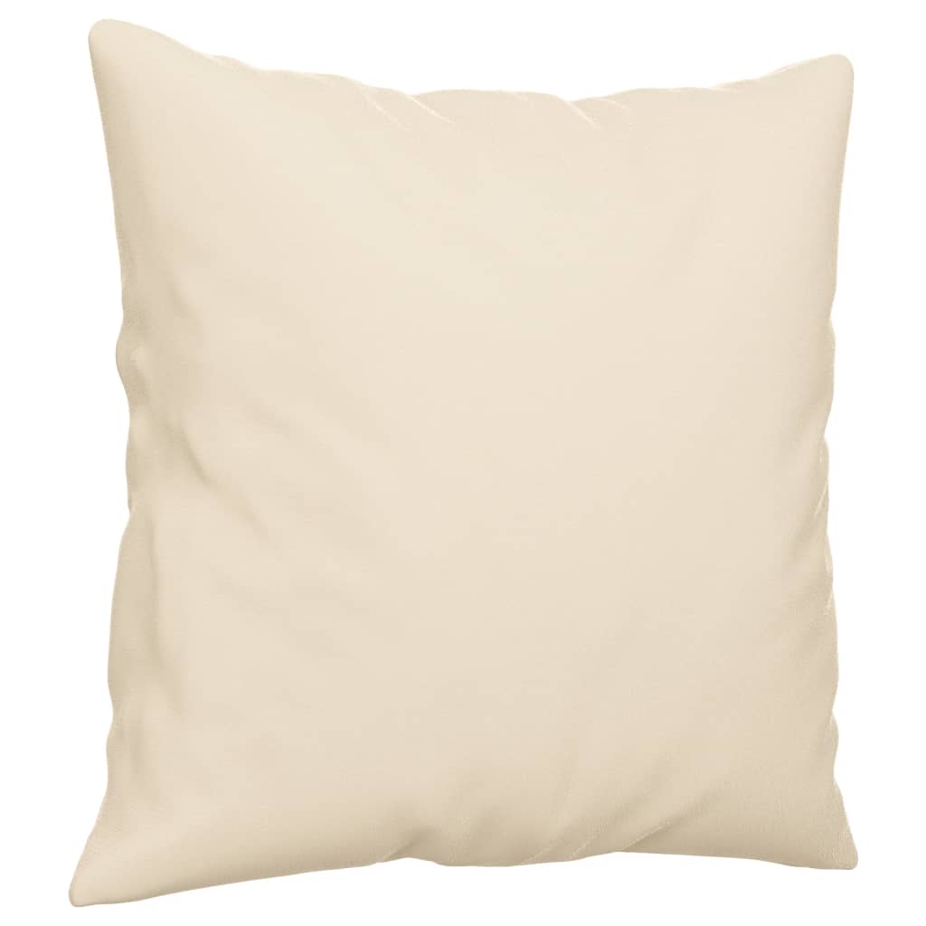 vidaXL Καναπές Διθέσιος Beige 120 εκ. Ύφασμα Μικροϊνών με Μαξιλάρια