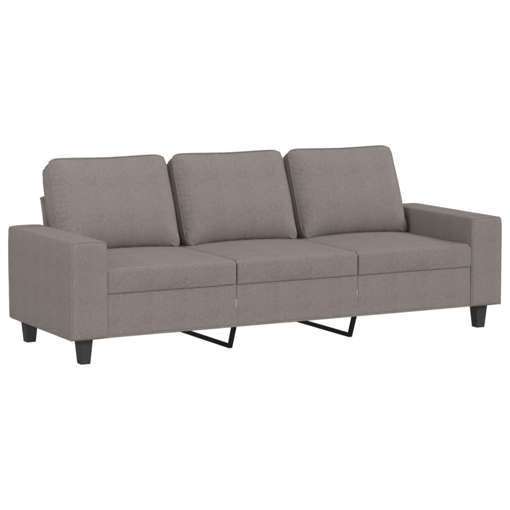 vidaXL Καναπές Τριθέσιος Taupe 180 εκ. Υφασμάτινος με Υποπόδιο