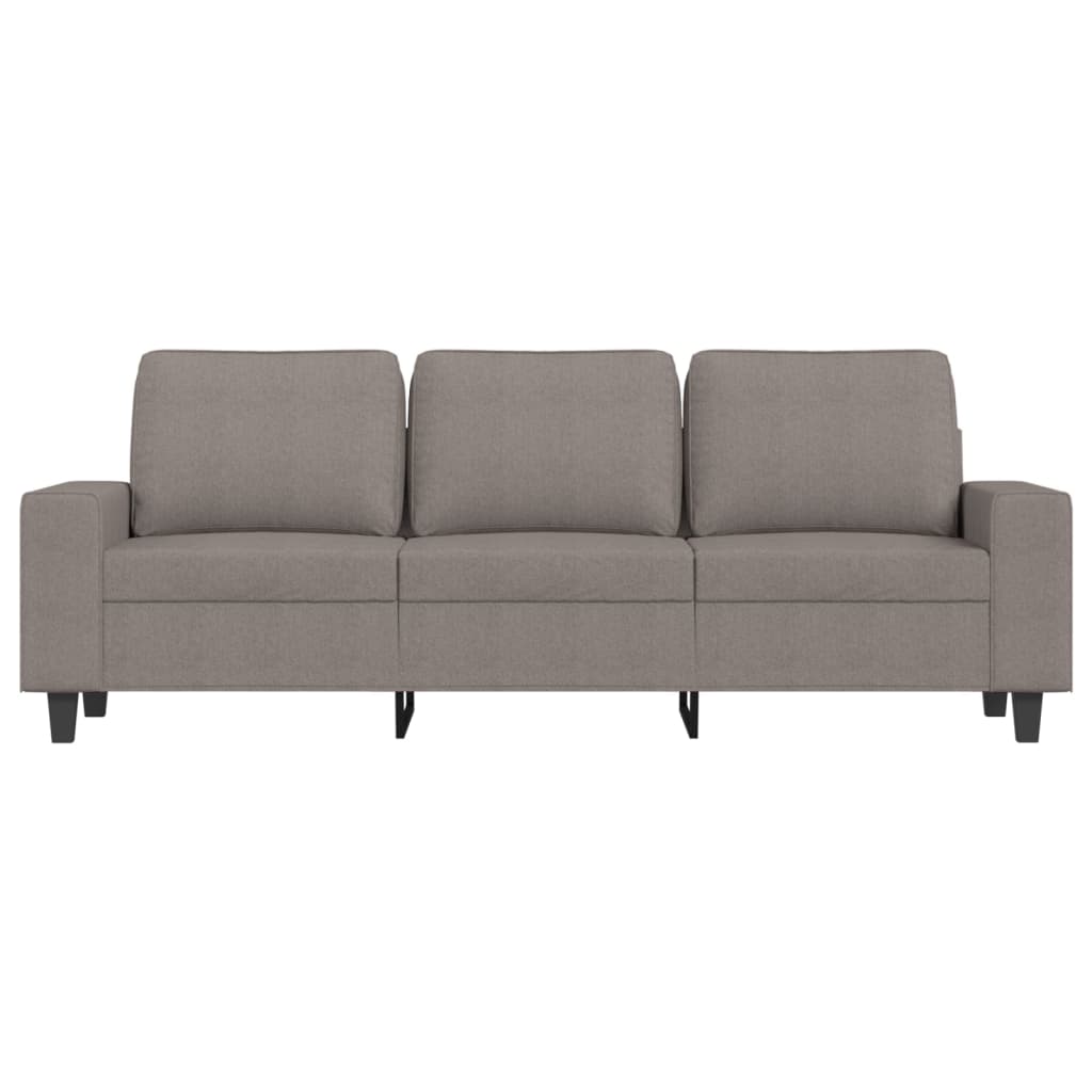 vidaXL Καναπές Τριθέσιος Taupe 180 εκ. Υφασμάτινος με Υποπόδιο
