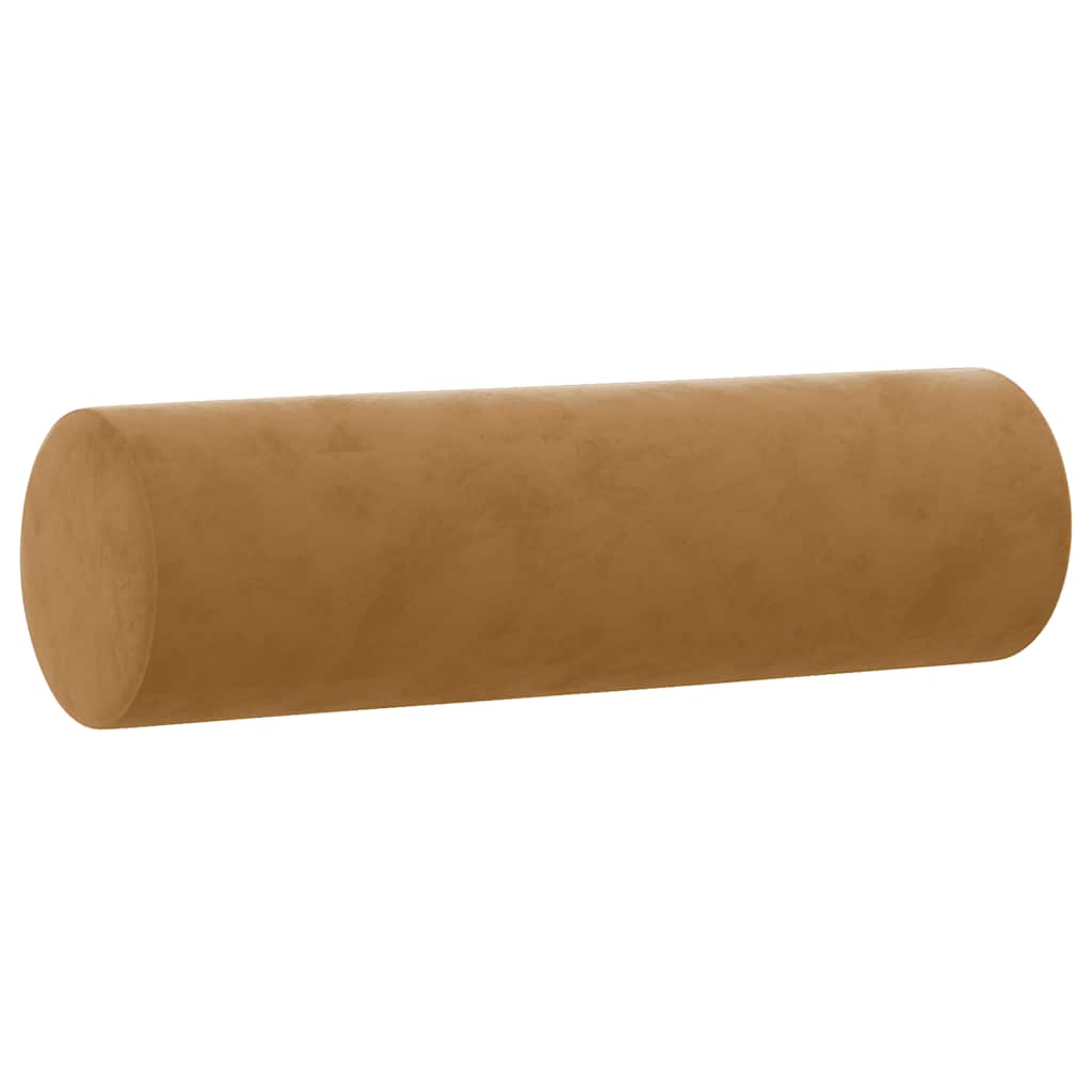 vidaXL Σετ Σαλονιού 3 Τεμαχίων Καφέ Βελούδινο με Μαξιλάρια