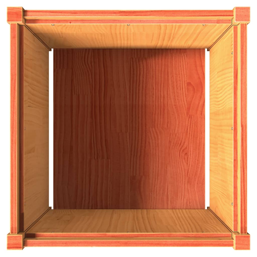 vidaXL Ζαρντινιέρες 2 τεμ. Καφέ Κεριού από Μασίφ Ξύλο Πεύκου