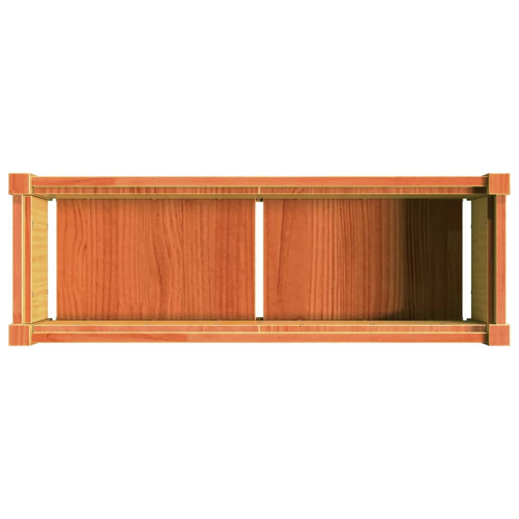 vidaXL Ζαρντινιέρες 2 τεμ. Καφέ Κεριού από Μασίφ Ξύλο Πεύκου