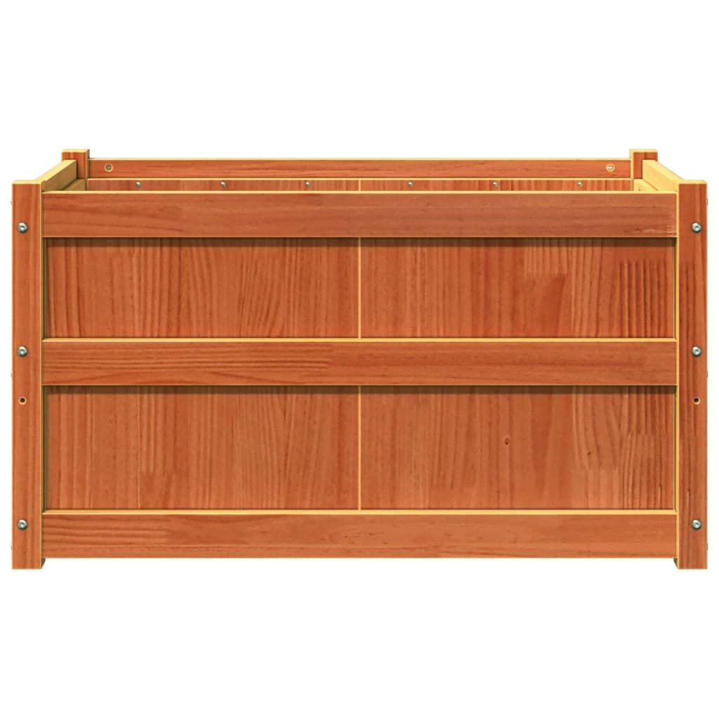 vidaXL Ζαρντινιέρα Καφέ Κεριού 90 x 50 x 50 εκ. από Μασίφ Ξύλο Πεύκου