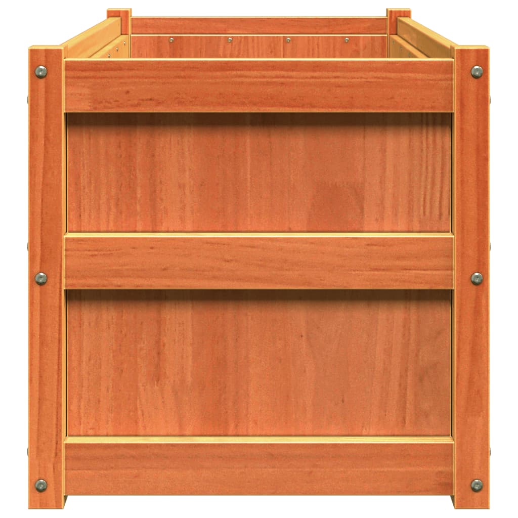 vidaXL Ζαρντινιέρα Καφέ Κεριού 90 x 50 x 50 εκ. από Μασίφ Ξύλο Πεύκου