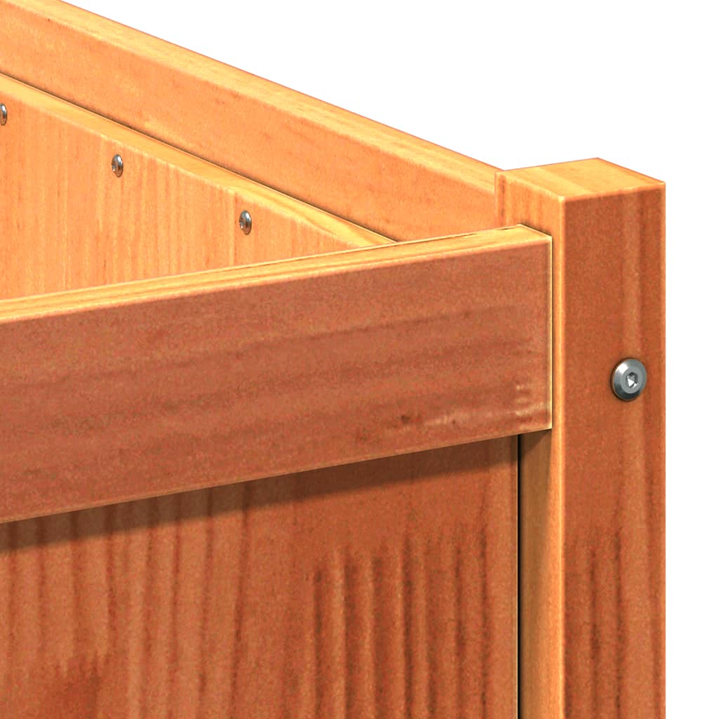 vidaXL Ζαρντινιέρες 2 τεμ. Καφέ Κεριού από Μασίφ Ξύλο Πεύκου